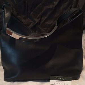 Vintage Gucci Black Shoulder Bag *Authenticated